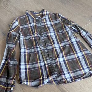 J. Crew Multicolor Green Plaid Button Down Shirt Size Medium